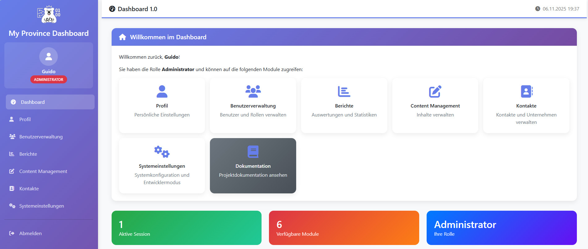 MY PROVINCE Dashboard